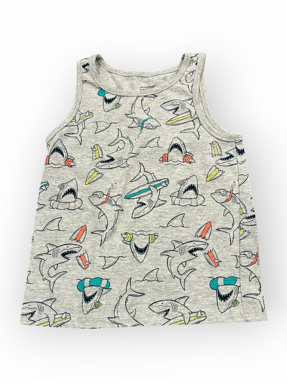 jumping beans Grey Shark Print Tank Top